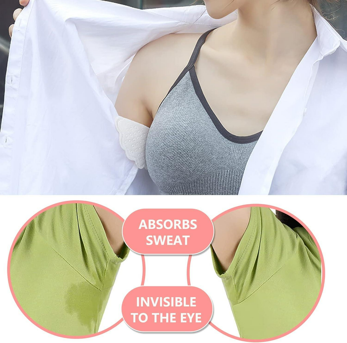 Disposable Underarm Sweat Pads, Odor-Blocking Protection
