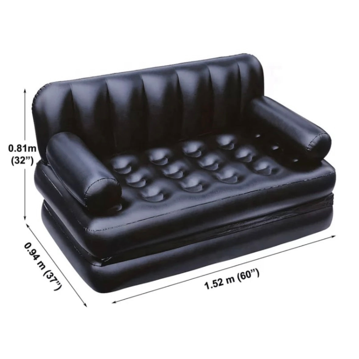5-In-1 Double Multifunction Inflatable Fashion Air Sofa Queen Double Bed Mattress (L188 x
W152 x H64)cm