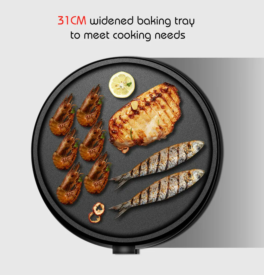 1200W Mini Aluminum Crepe Maker Pan Commercial Pancake Pan Cake Electric Crepe Maker R528