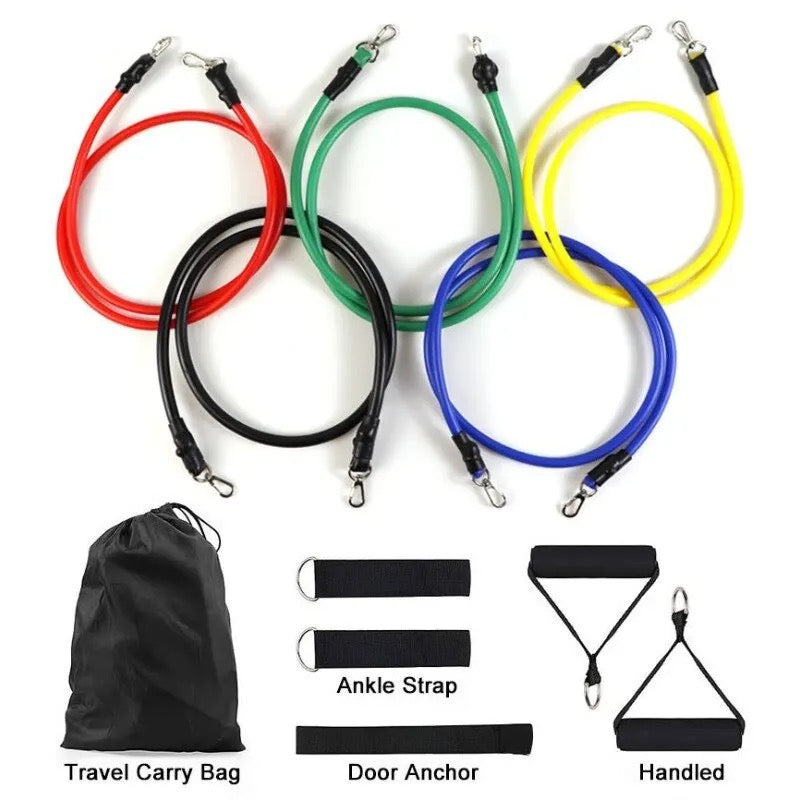 11Pcs Resistance Bands Set Elastic Tube