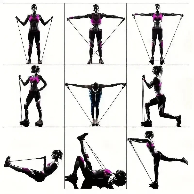 11Pcs Resistance Bands Set Elastic Tube