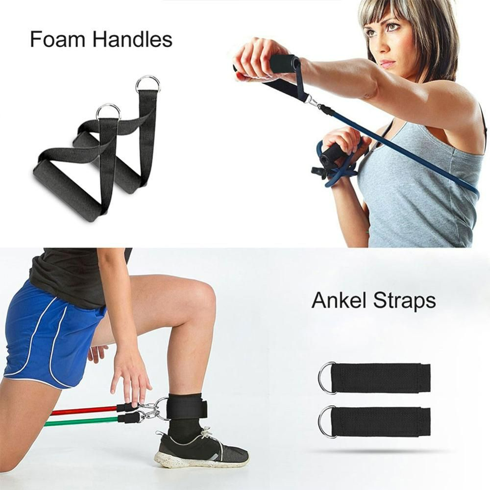 11Pcs Resistance Bands Set Elastic Tube