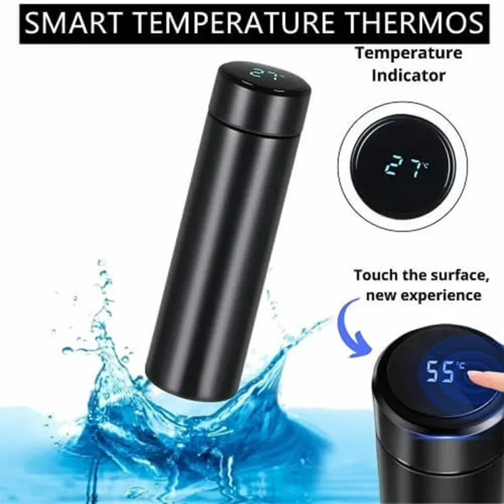 Temperature Display Vacuum Insulated Water Bottle Thermos