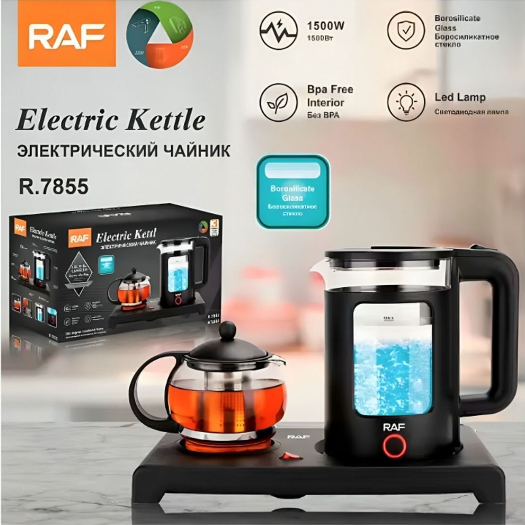 RAF Electric Kettle 1500W with Tea Brewing Pot R7855