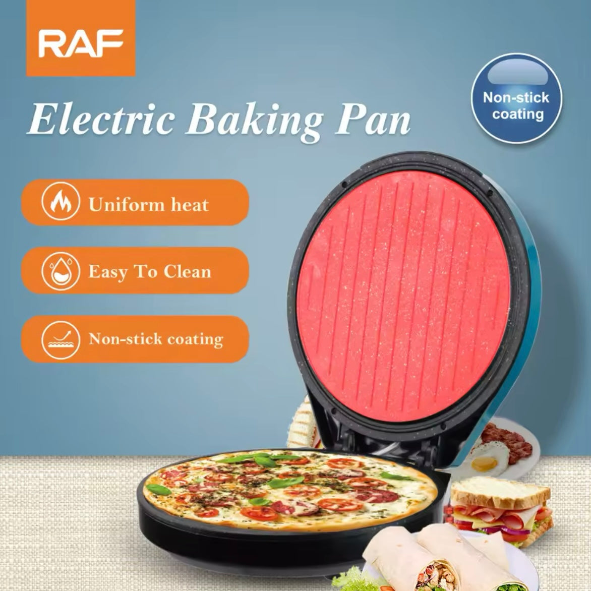 Raf Electric Baking Pan 1800W R511