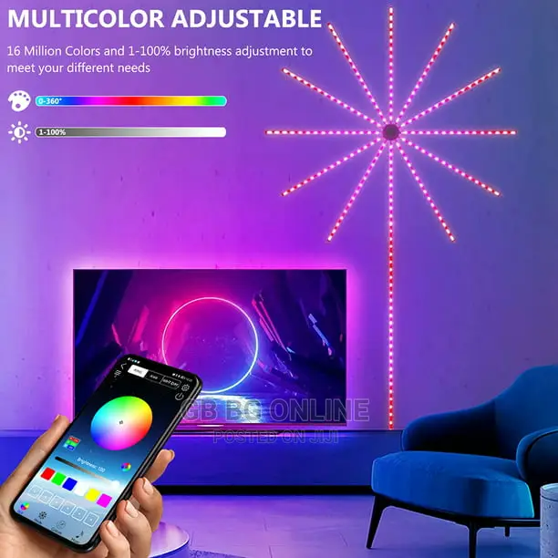 LED Fire Work Strip Lights App And Remote Control