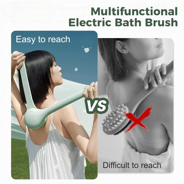 5 in 1 Electric Shower Brush, Body Scrubber Exfoliating Massage