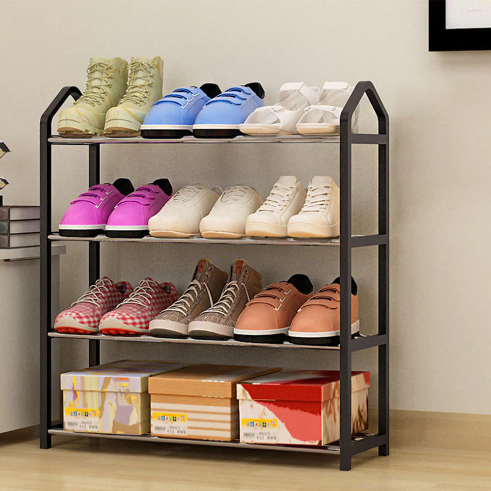 4 Layer Shoe Stand Stackable Shoe Rack Organizer Slipper Rack
