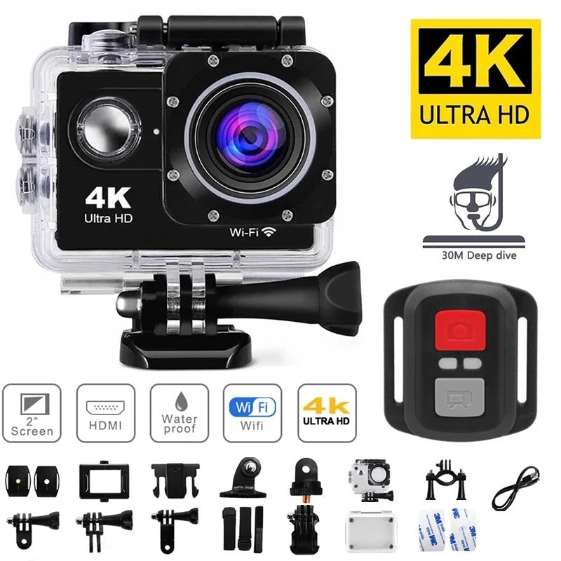 HD Waterproof Sport Action Camera 1080P/60FPS WiFi 2.0" 170D