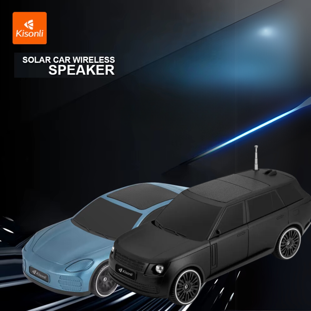 Kisonli  Bluetooth Speaker Car Model Speaker with Solar Charging Function Wireless Speaker