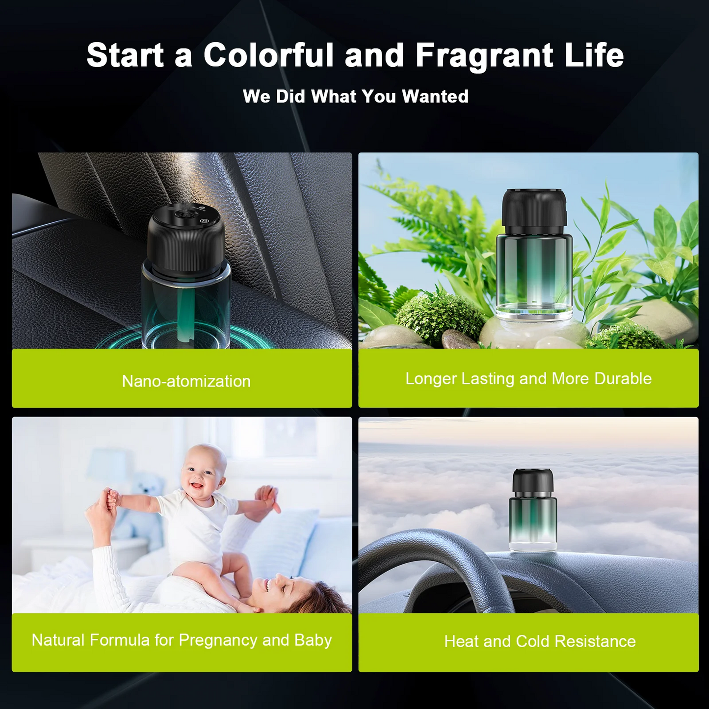 Car Humidifier Fragrance With Laser Light