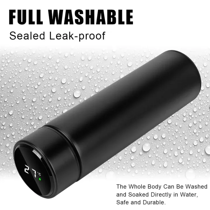 Temperature Display Vacuum Insulated Water Bottle Thermos