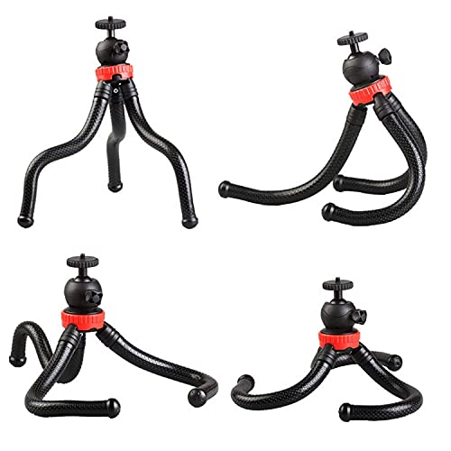 Flexible Octopus Tripod for Phone & Camera – Mini Tripod Travel Stand with Phone Clip Mount