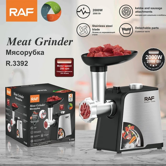 RAF Meat Grinder 2000W Stainless Steel Blades R3392
