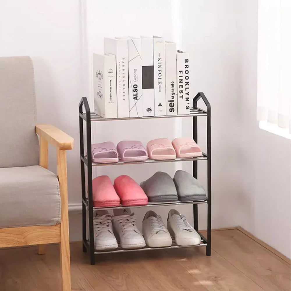 4 Layer Shoe Stand Stackable Shoe Rack Organizer Slipper Rack
