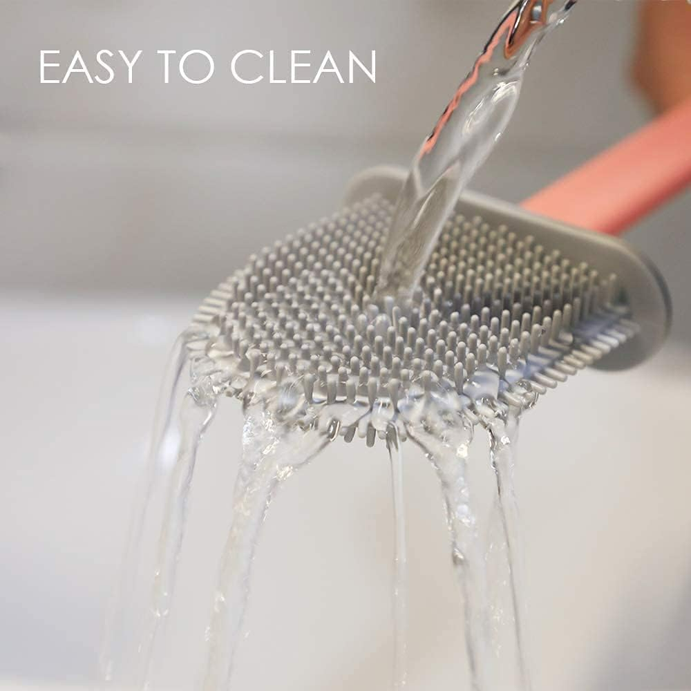 Silicone Toilet Brush Set - Bendable Deep Cleaning Feature