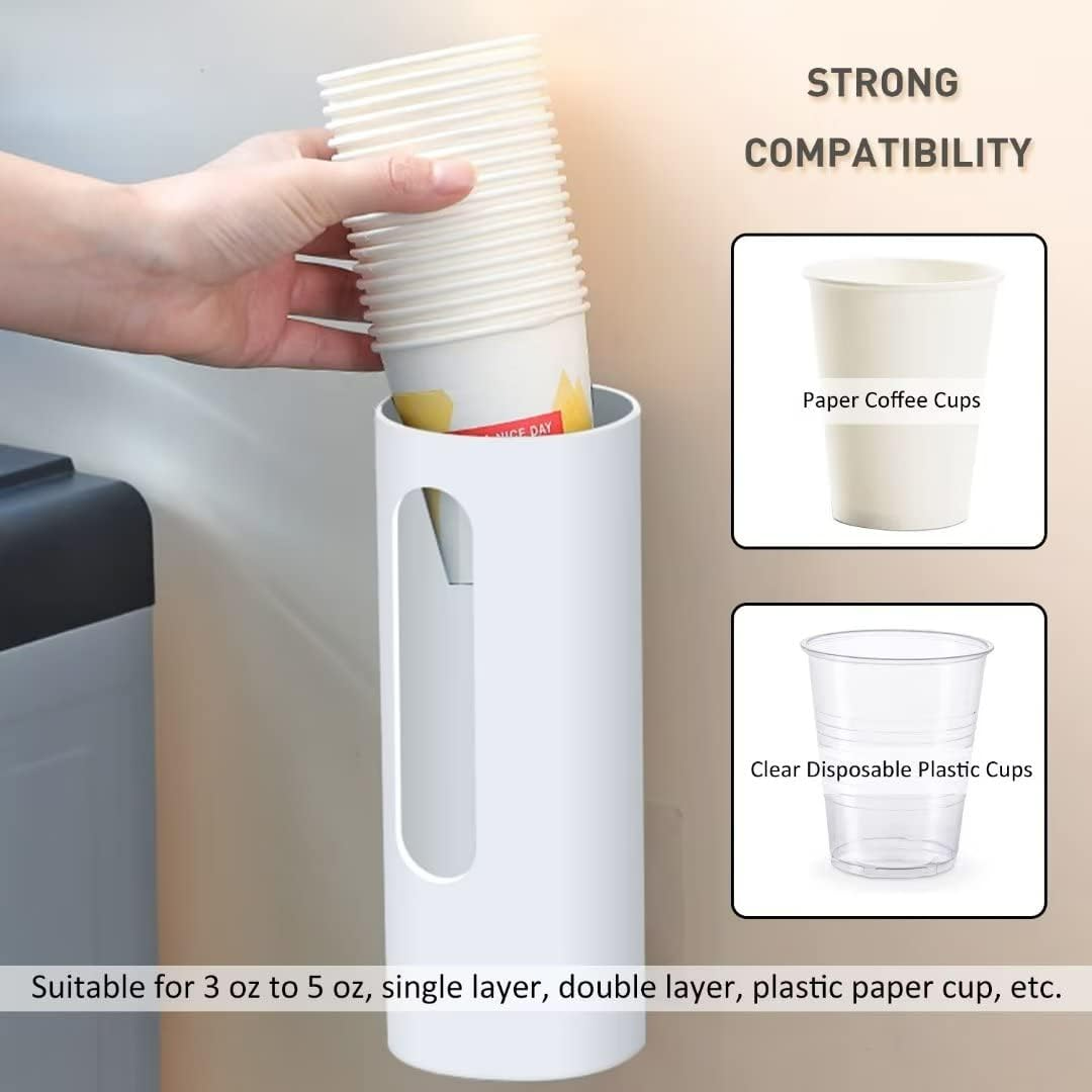 Cup Dispenser, Wall Mount Bathroom Cup Holder
