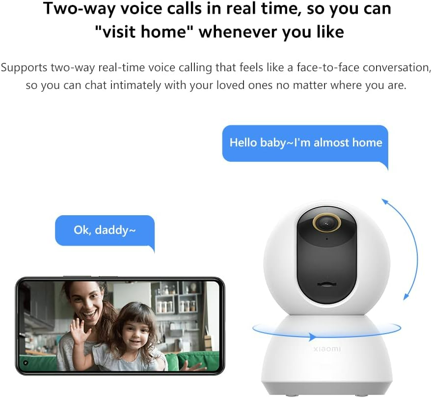 Xiaomi C300 Smart Camera 2K, 360° View, AI Detection, Night Vision