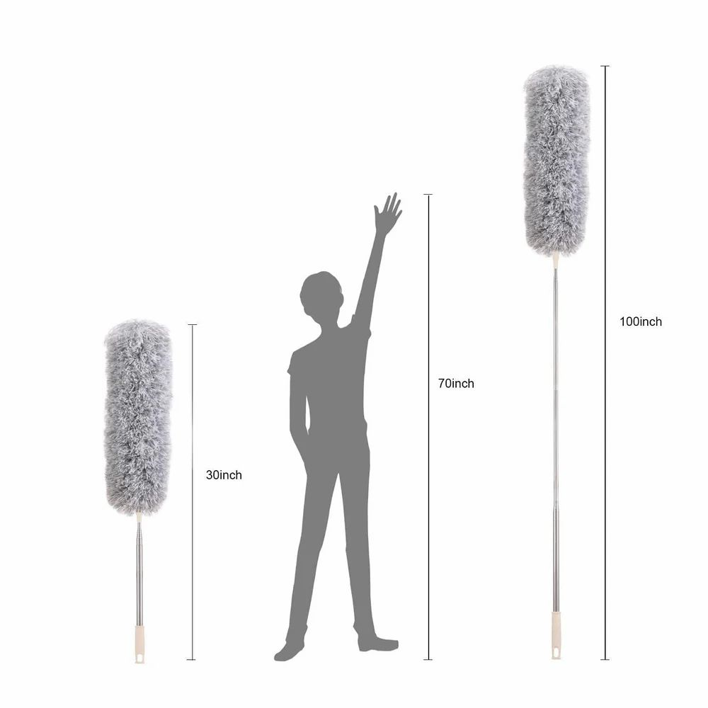 100 Inch Fan Duster, Extendable Microfiber Duster, Feather dust