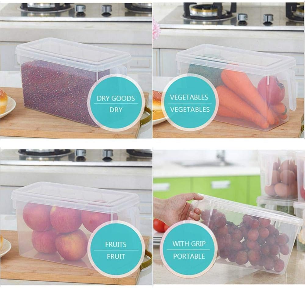Kitchen Organizer Plastic Kitchen Refrigerator Storage Box With Lid