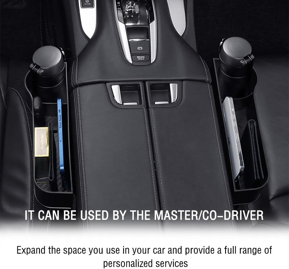 Carbon Fiber Car Seat Organiser with Cup Holder