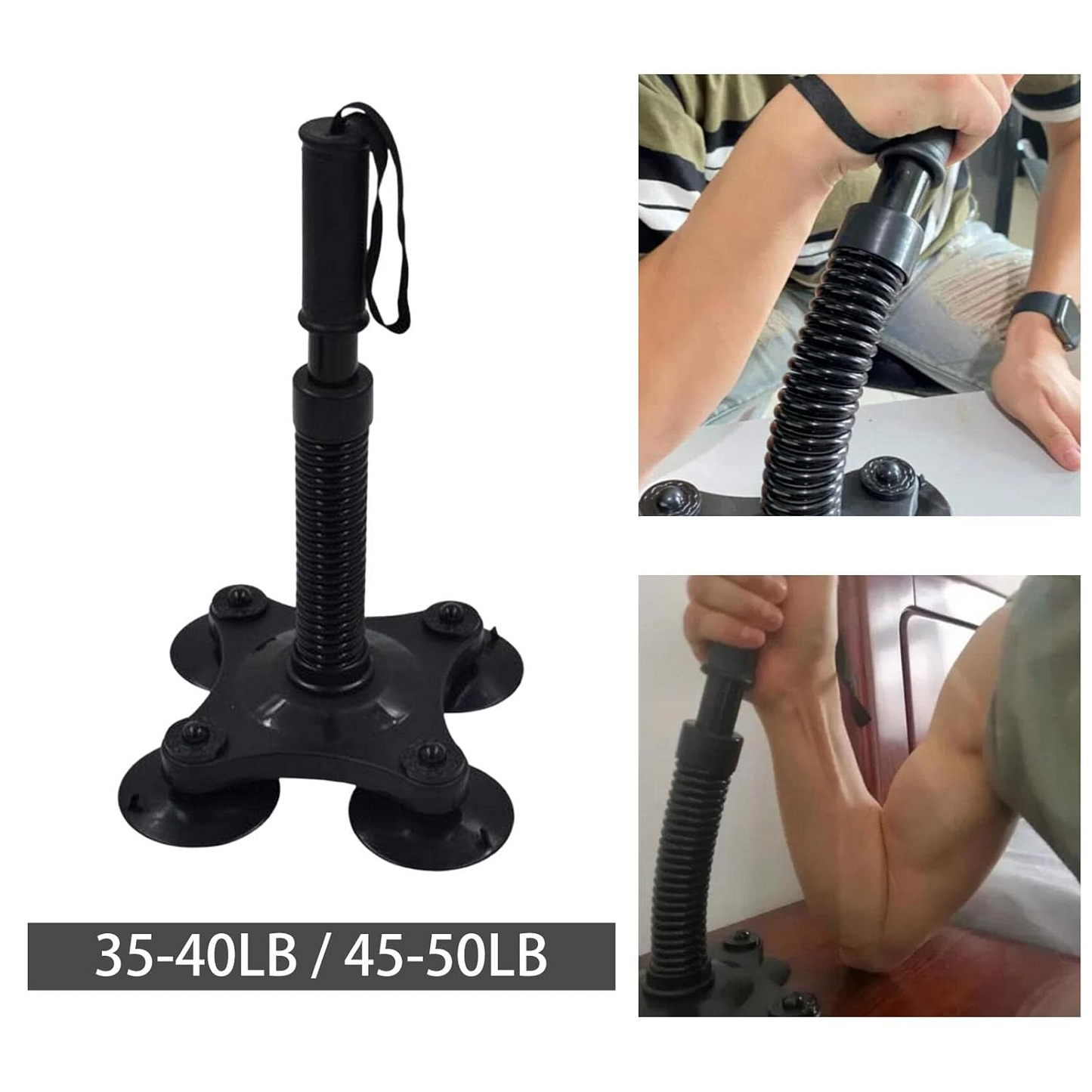 Arm Wrestling Trainer Workout Portable Resistance Spring Bar Forearm Trainer