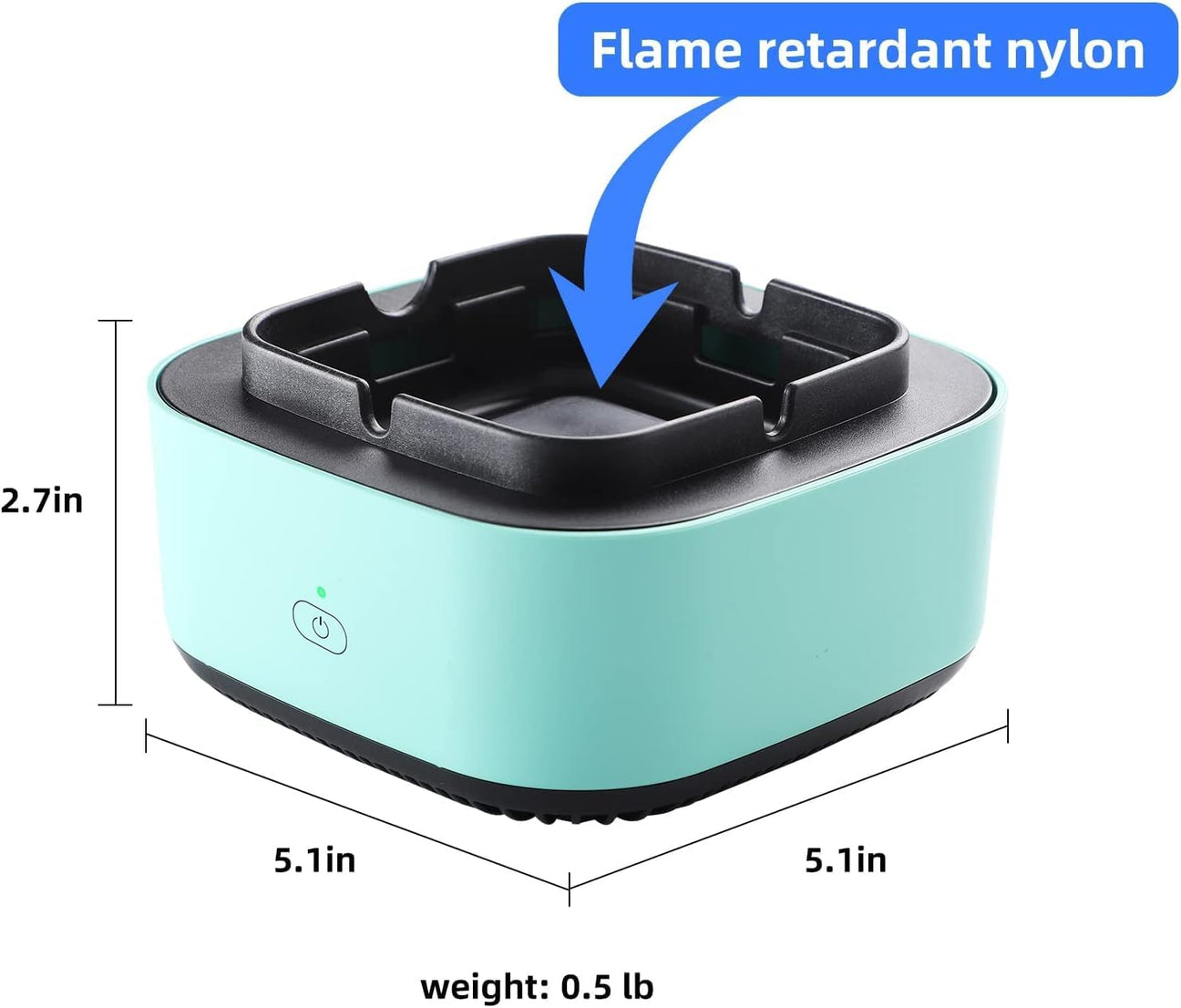 ERL_LB, Smokeless Ashtray for Cigarettes Indoor, 2-in-1 With Air Purifier Multifunctional Smokeless Ashtray