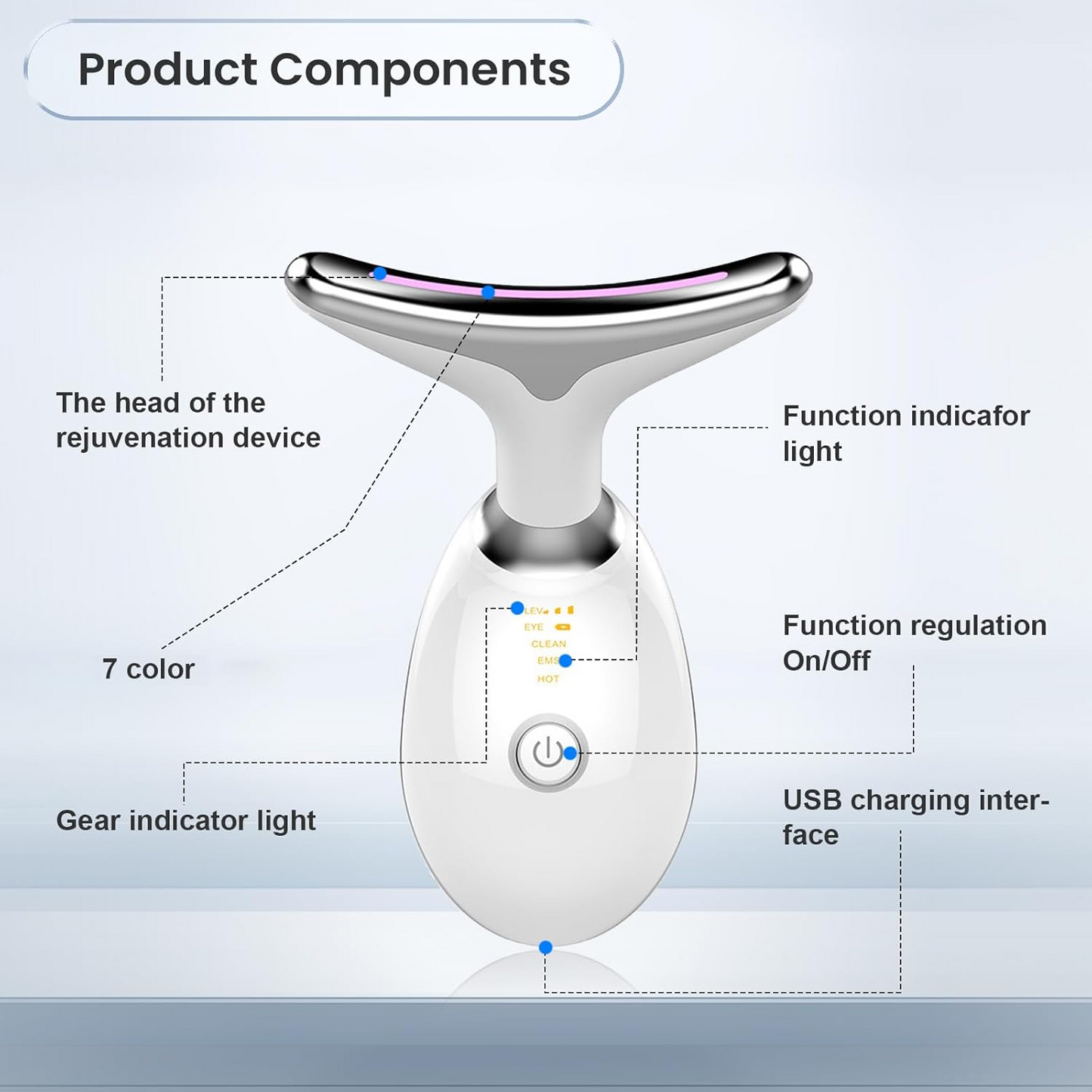 3 in 1 Vibration Face & Neck Massager – Triple-Action Anti-Wrinkle Device for Skin Tightening, Lifting & Smoothing