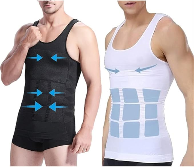 Compression Shirts for Men Shapewear Vest Body Shaper Abs Abdomen Slim Tank Top Undershirt