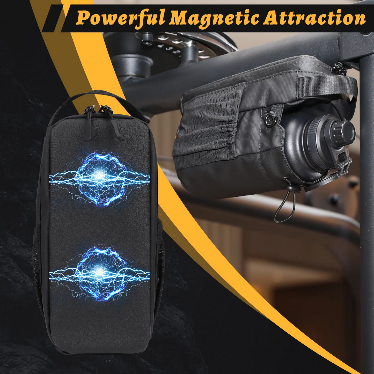 Magnetic Gym Bag With Water Bottle Holder