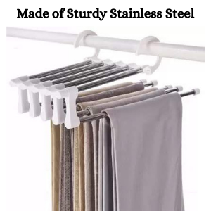 Multifunctional Wardrobe 5 Layers Pants Storage Rack Hangers Holders