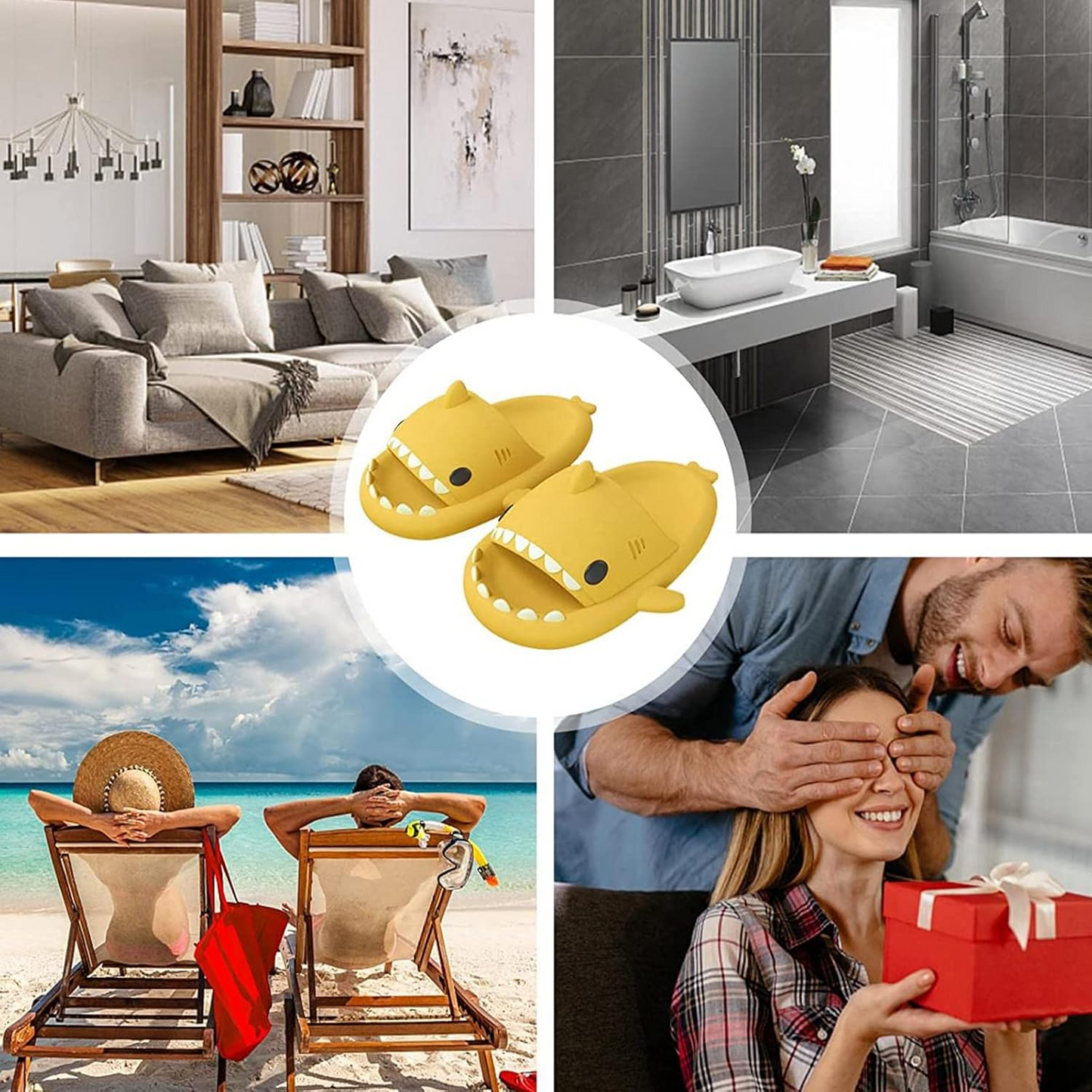 Unisex Shark Slippers, Suitable For Adults And Children