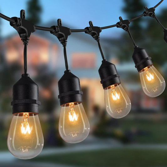 Outdoor String Lights with Bulbs