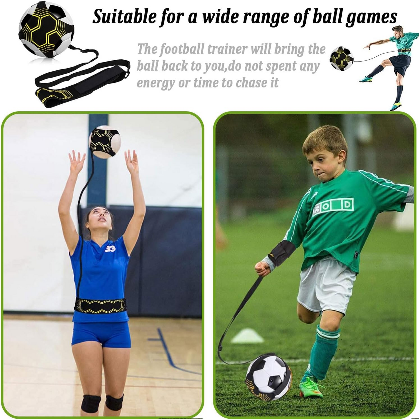 Football Kick Trainer Soccer Training Waist Belt Adjustable