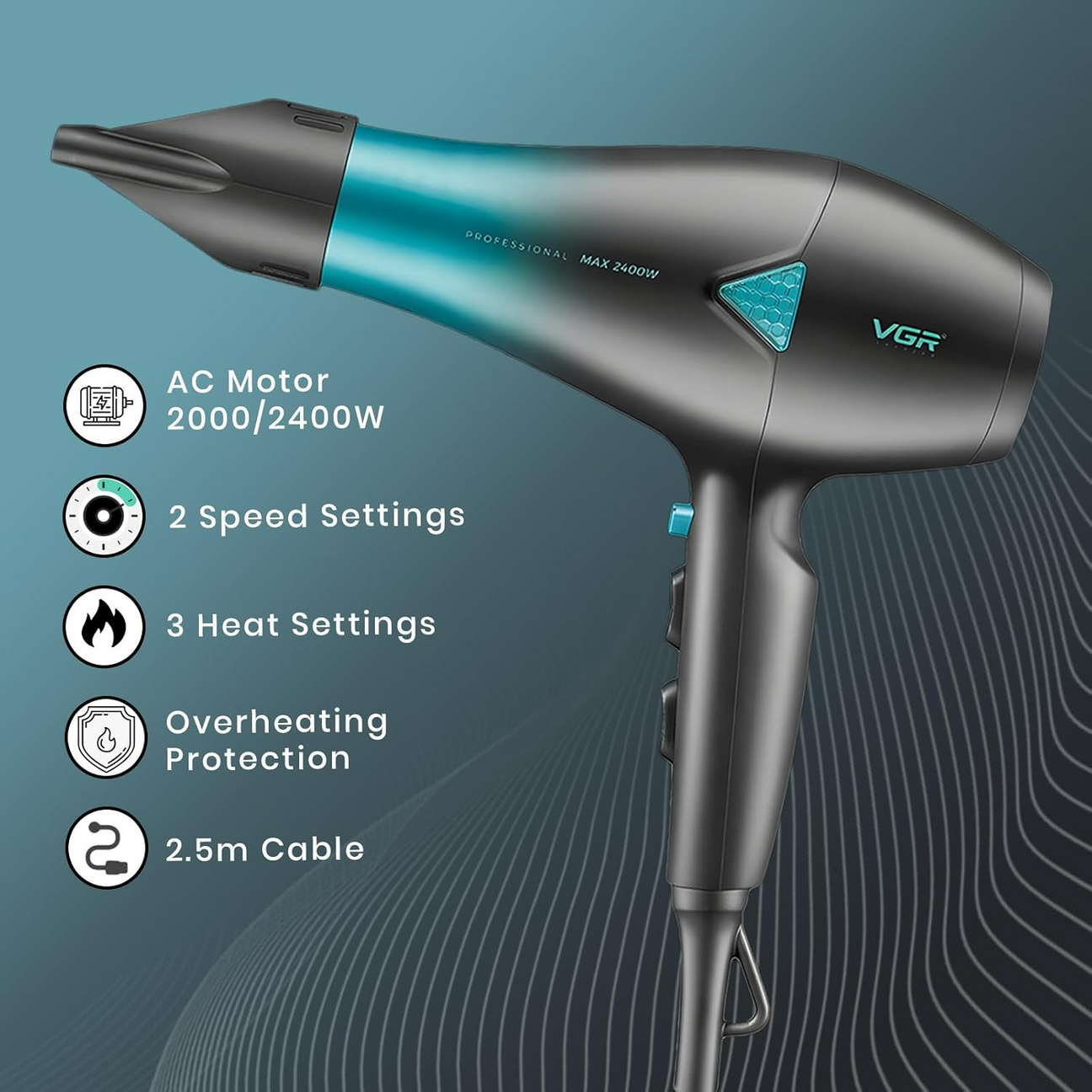 Professional Hair Dryer | 2400W High-Performanc