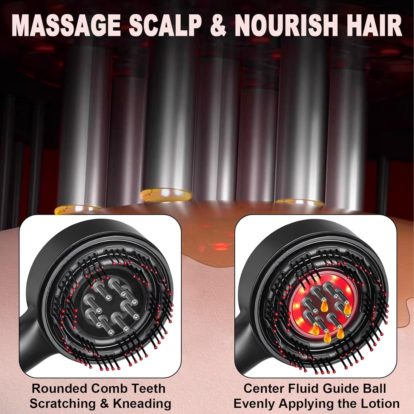 Laser Therapy Hair Growth Comb – Electric Scalp Massager & Hair Oil Applicator Waterproof