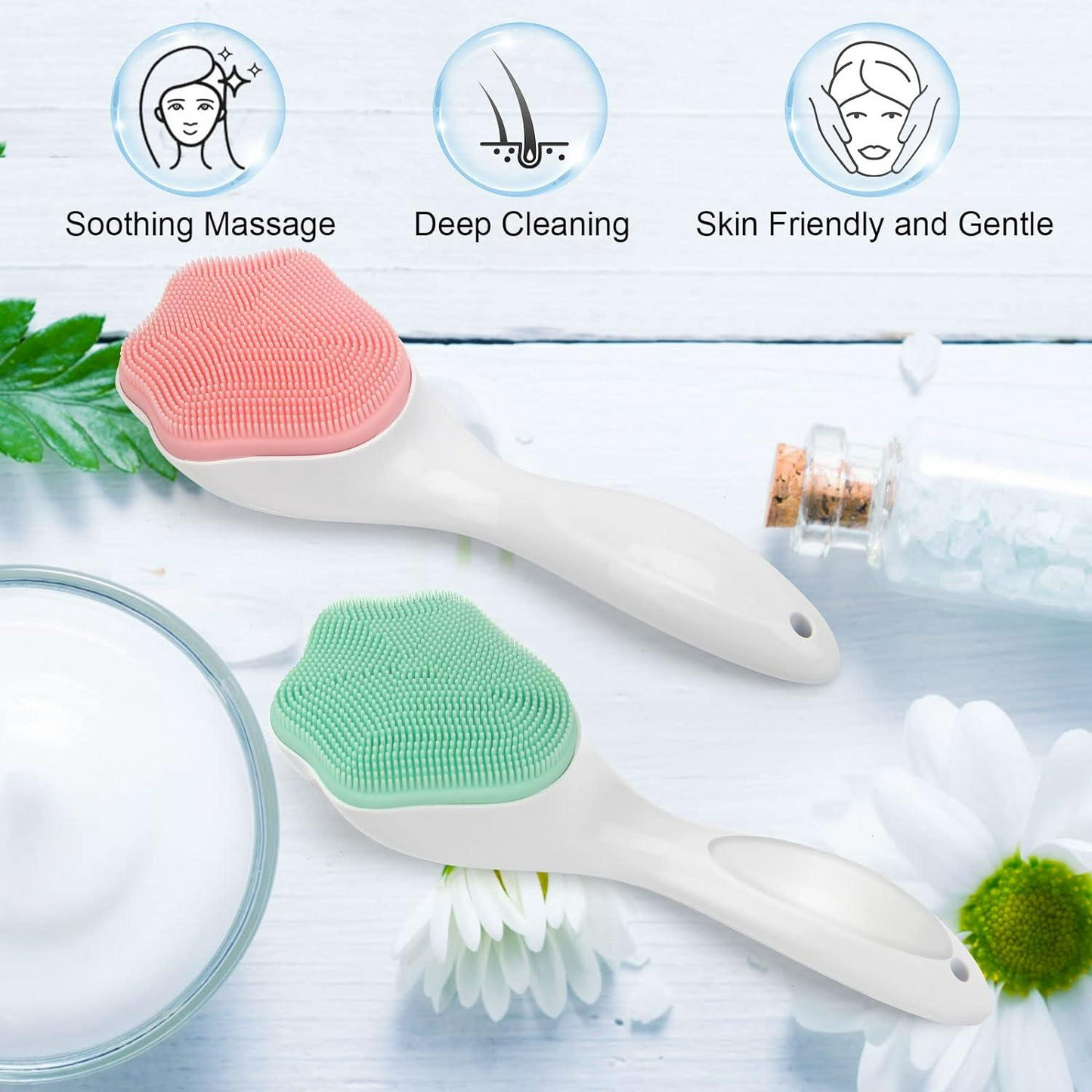 Silicone Face Scrubber – Exfoliating Facial Cleansing Brush for Pores & Blackhead Removal