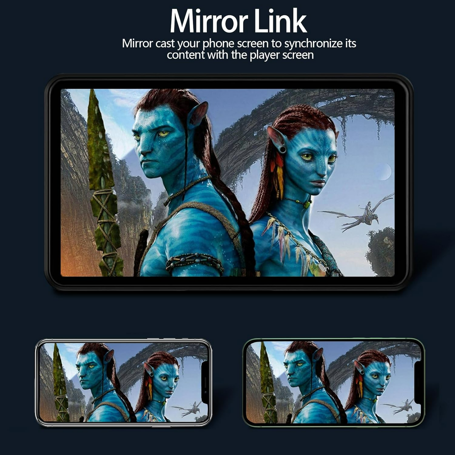 Wireless Car Stereo Apple Carplay AirPlay & Android Auto with Backup Camera