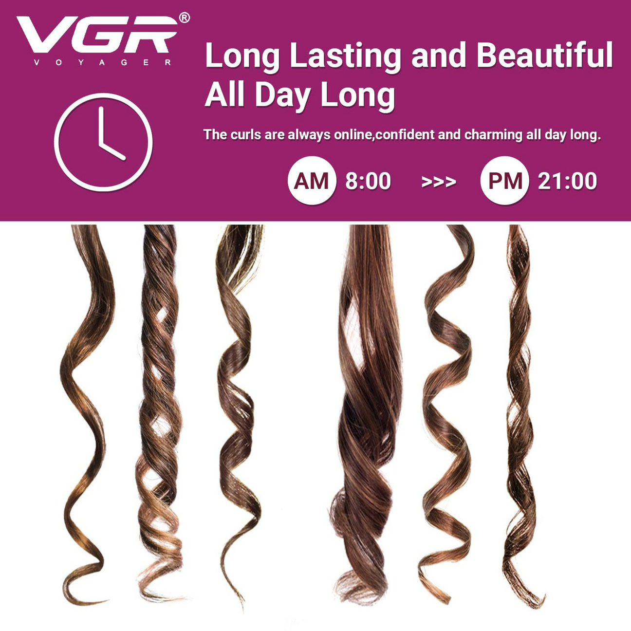 VGR V597, Professional Wavy Hair 5 Barrels Curling Iron