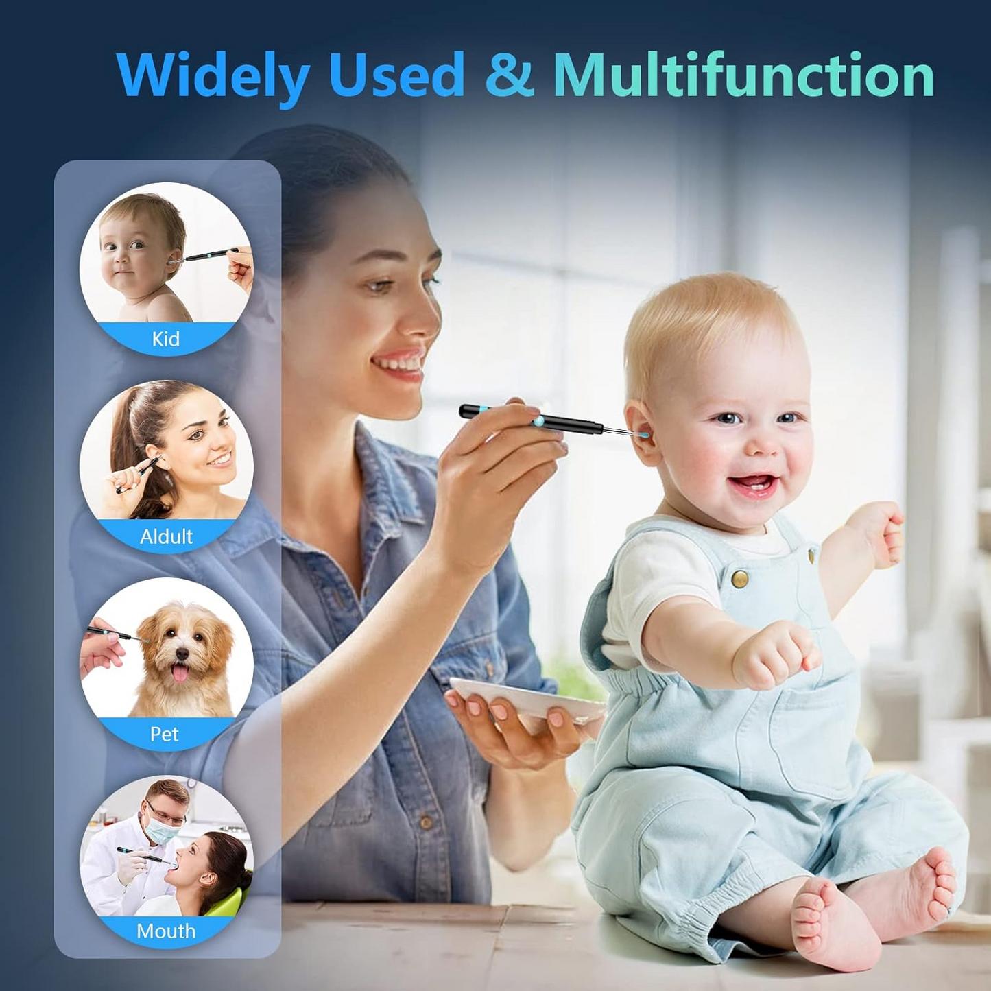 Ear Wax Removal Tool with Camera – HD Ear Cleaner with 6 LED Lights – Black