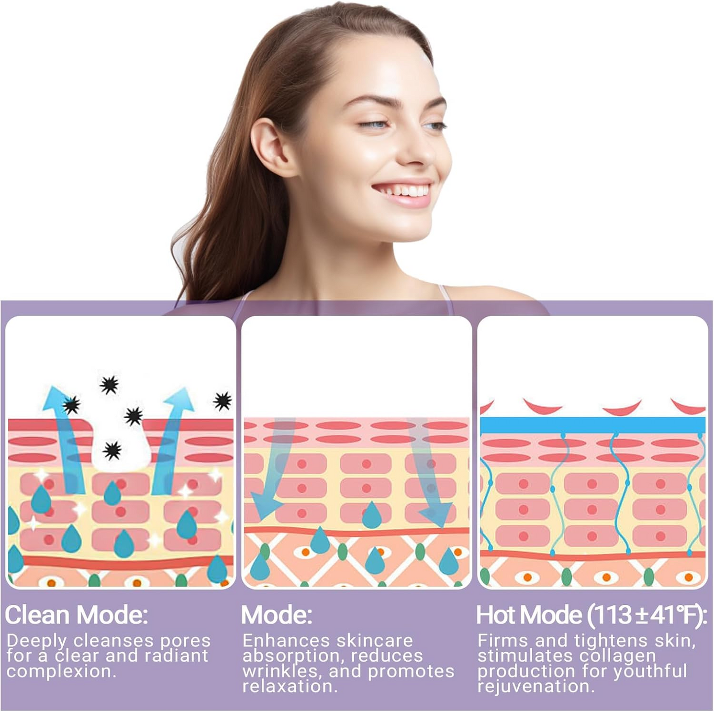 3 in 1 Vibration Face & Neck Massager – Triple-Action Anti-Wrinkle Device for Skin Tightening, Lifting & Smoothing