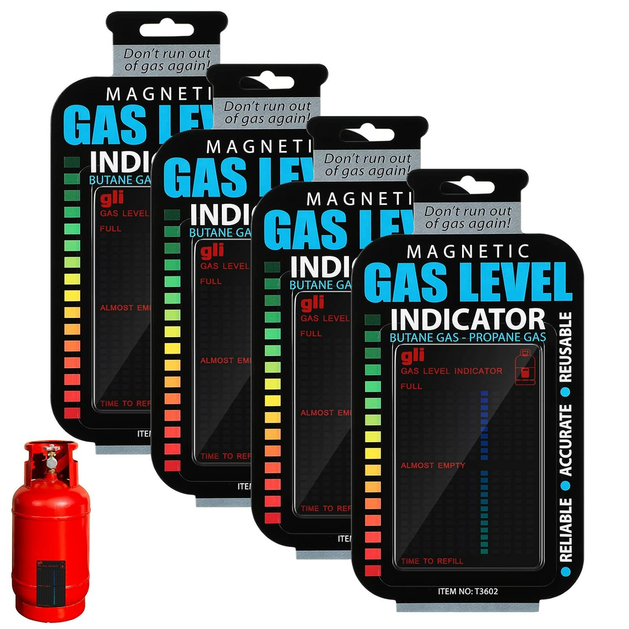 Magnetic Gas Level Indicator Reusable Propane Fuel Level