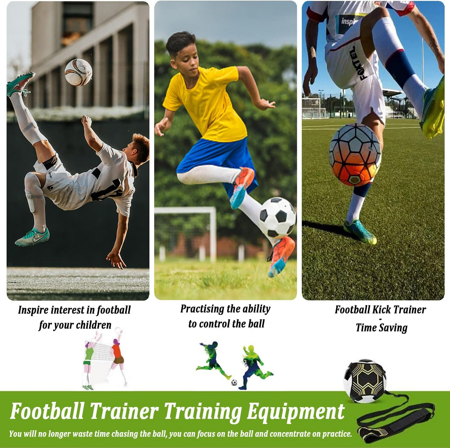 Football Kick Trainer Soccer Training Waist Belt Adjustable