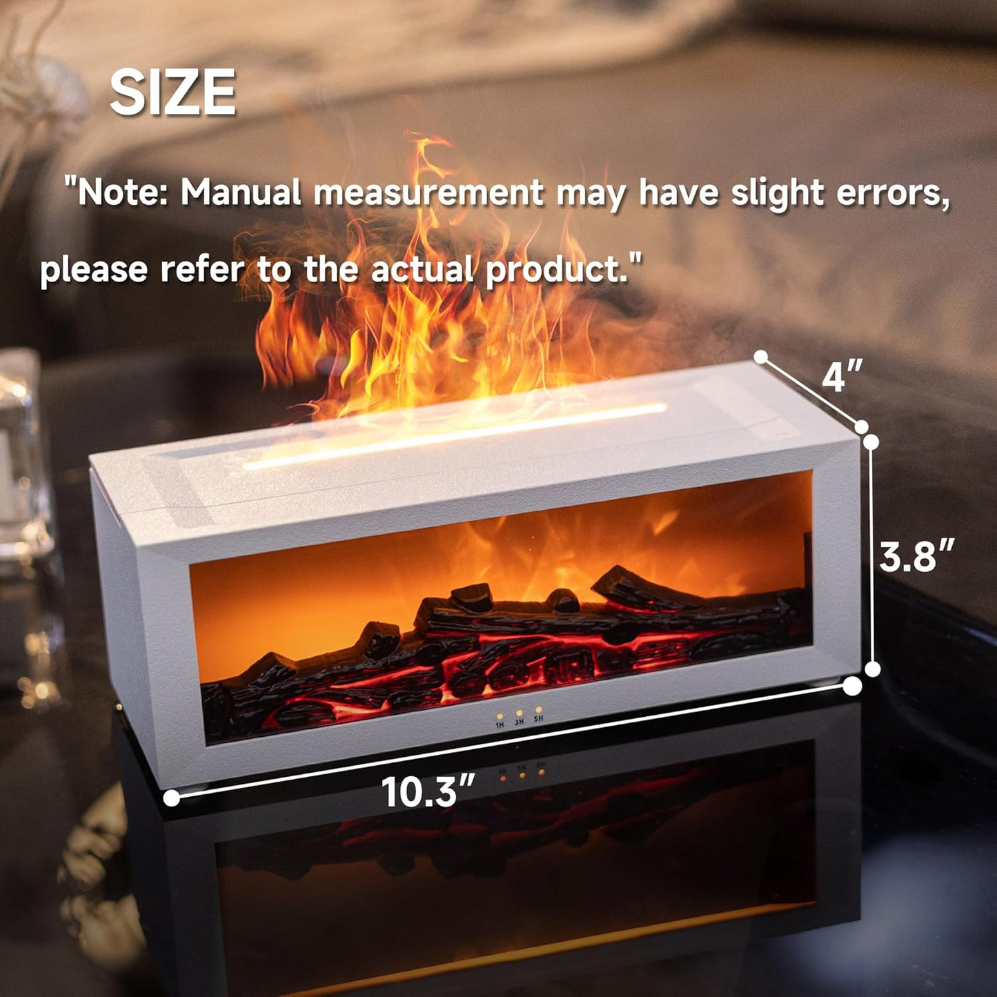 Flame Fireplace Diffuser, Vintage Fireplace Aromatherapy Diffuser Humidifier