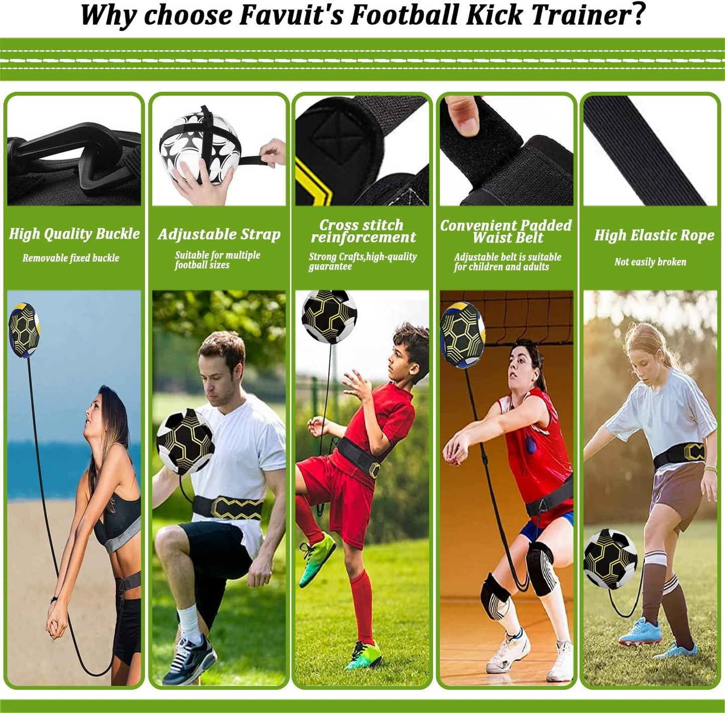 Football Kick Trainer Soccer Training Waist Belt Adjustable