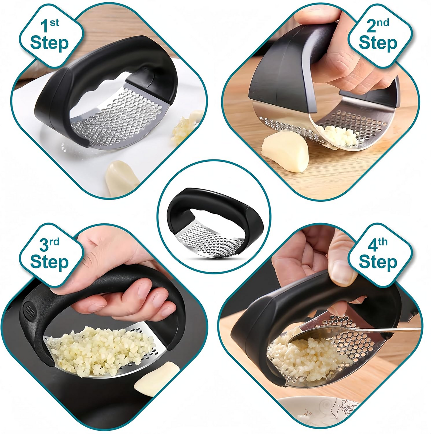 Garlic Press Garlic Crusher Kitchen Garlic Rocker |