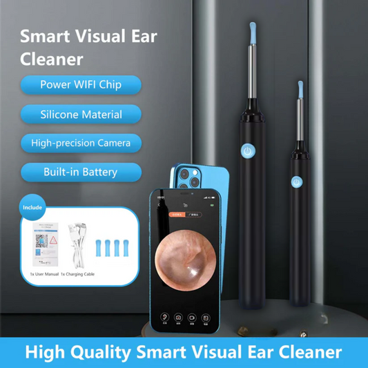 Ear Wax Removal Tool with Camera – HD Ear Cleaner with 6 LED Lights – Black