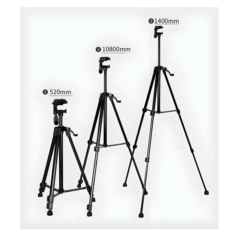 3366 Multi-Functional Professional Lightweight Portable Tripod Stand For Mobile Phones And Cameras