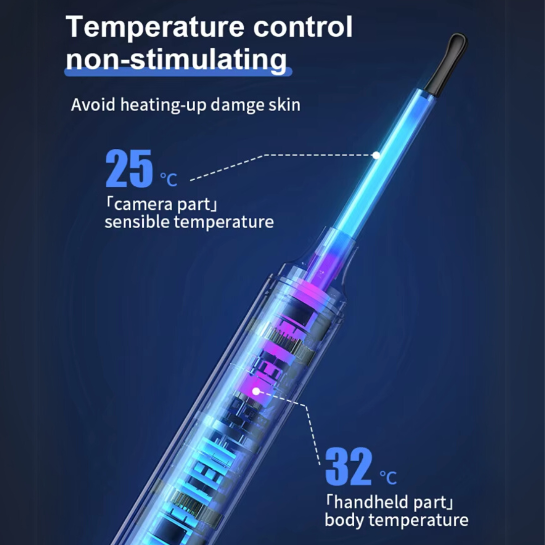 Ear Wax Removal Tool with Camera – HD Ear Cleaner with 6 LED Lights – Black