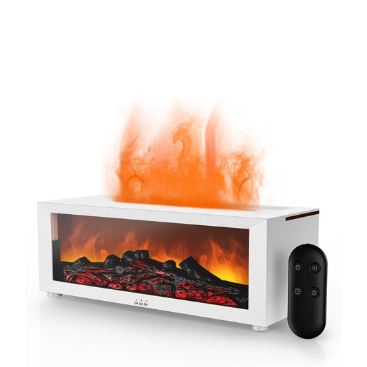 Flame Fireplace Diffuser, Vintage Fireplace Aromatherapy Diffuser Humidifier